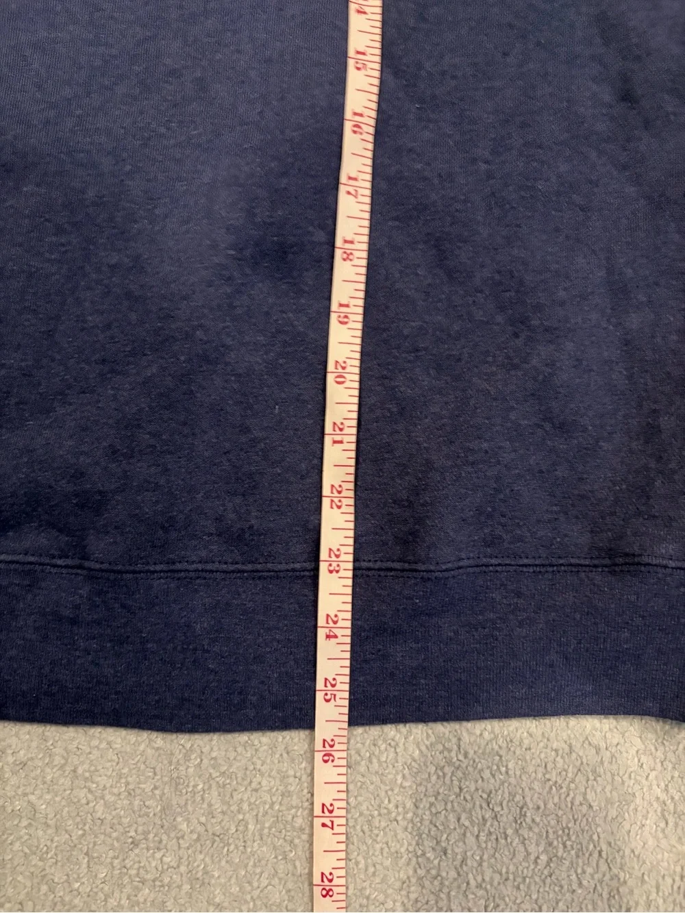 Patagonia women’s crew neck blue sweatshirt pullover stripe size large cozy